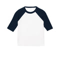 White-Black - Back - Bella + Canvas Toddler 3-4 Sleeve Baseball T-Shirt