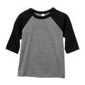 White-Black - Side - Bella + Canvas Toddler 3-4 Sleeve Baseball T-Shirt
