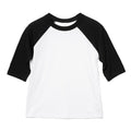 White-Black - Front - Bella + Canvas Toddler 3-4 Sleeve Baseball T-Shirt