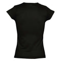 Deep Black - Side - SOLs Womens-Ladies Moon V Neck Short Sleeve T-Shirt