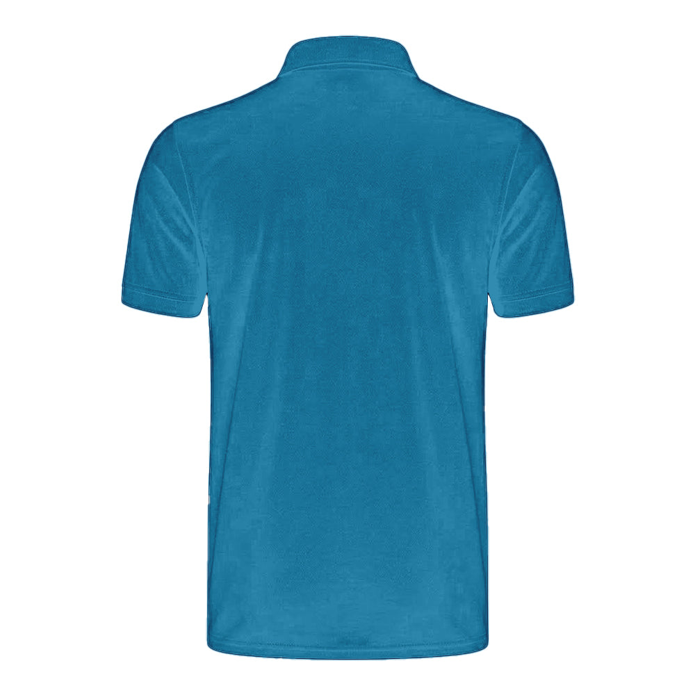 Sapphire - Back - Henbury Mens Stretch Microfine Pique Polo Shirt