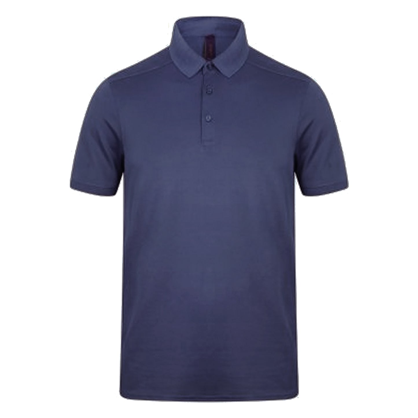 Navy - Front - Henbury Mens Stretch Microfine Pique Polo Shirt