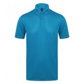 Sapphire - Front - Henbury Mens Stretch Microfine Pique Polo Shirt