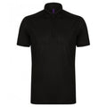 Black - Front - Henbury Mens Stretch Microfine Pique Polo Shirt