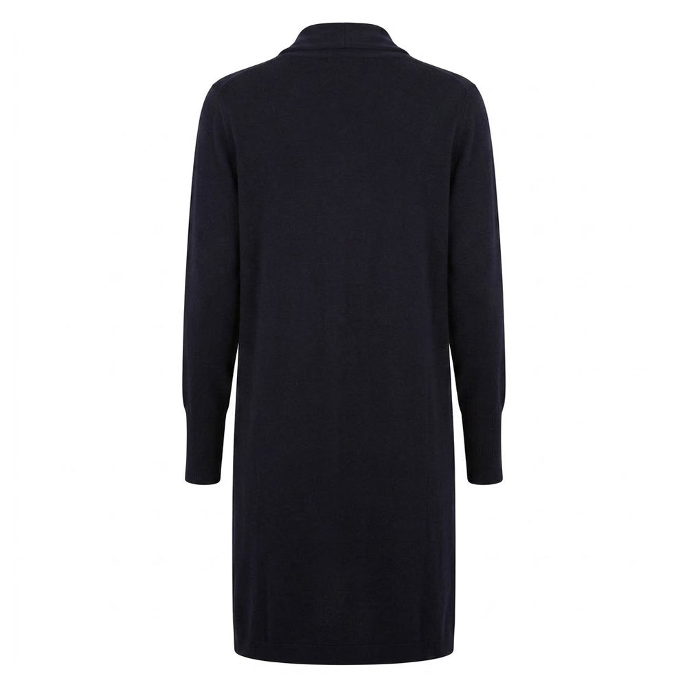 Grey Marl - Back - Henbury Womens-Ladies Long Line Open Cardigan