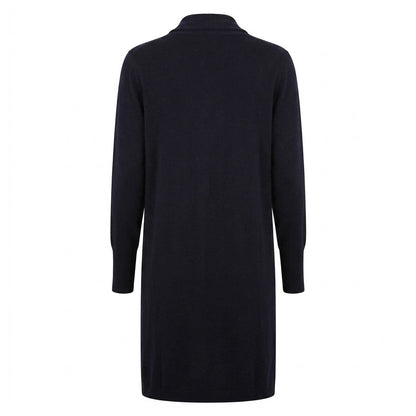 Grey Marl - Back - Henbury Womens-Ladies Long Line Open Cardigan