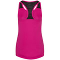 Hot Pink - Side - AWDis Just Cool Womens-Ladies Girlie Smooth Workout Sleeveless Vest