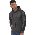 Steel Grey-Jet Black - Back - AWDis Just Hoods Mens Contrast Sports Polyester Full Zip Hoodie