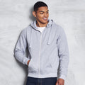 Heather Grey - Back - AWDis Just Hoods Mens Graduate Heavyweight Full Zip Hoodie