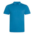 Heather Sapphire - Front - AWDis Mens Tri-Blend Polo Shirt