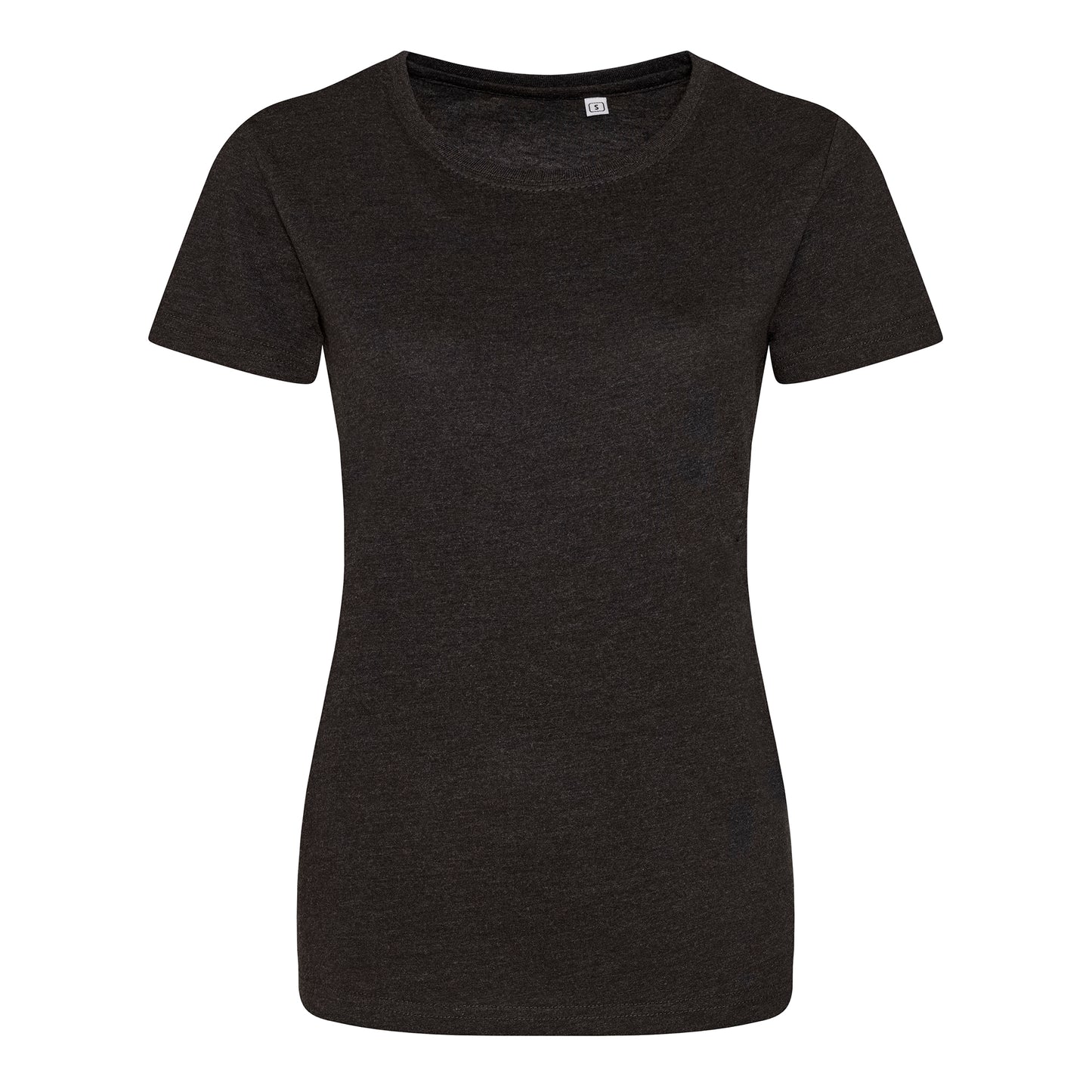 Heather Black - Front - AWDis Womens-Ladies Girlie Tri-Blend T-Shirt