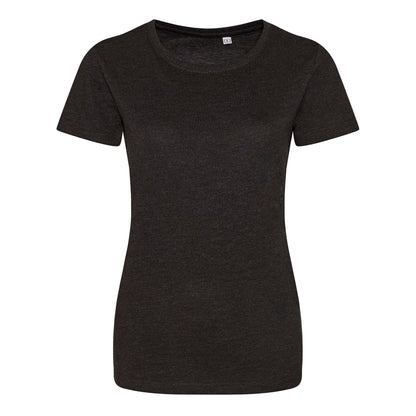 Heather Black - Front - AWDis Womens-Ladies Girlie Tri-Blend T-Shirt