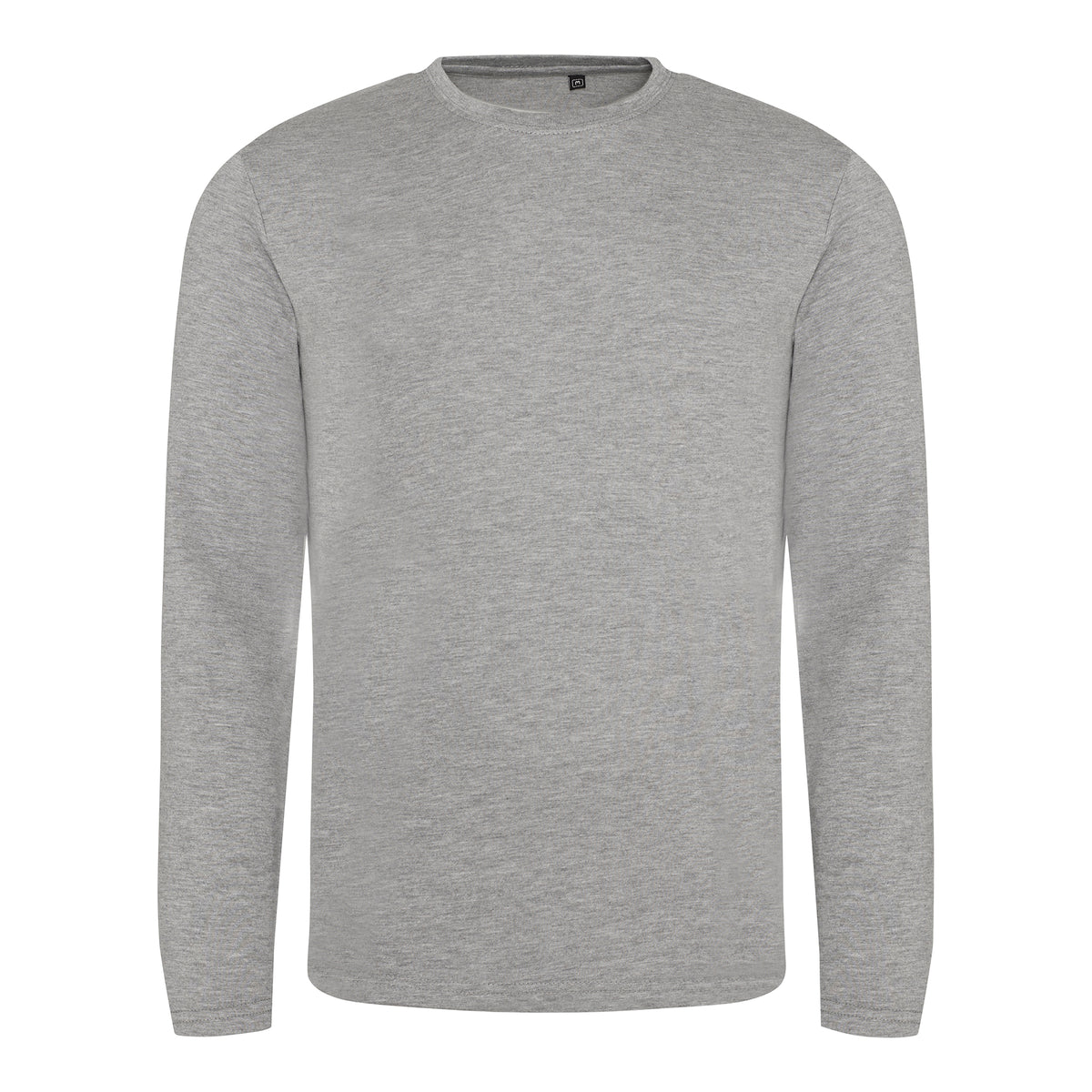 Heather Grey - Front - AWDis Mens Long Sleeve Tri-Blend T-Shirt