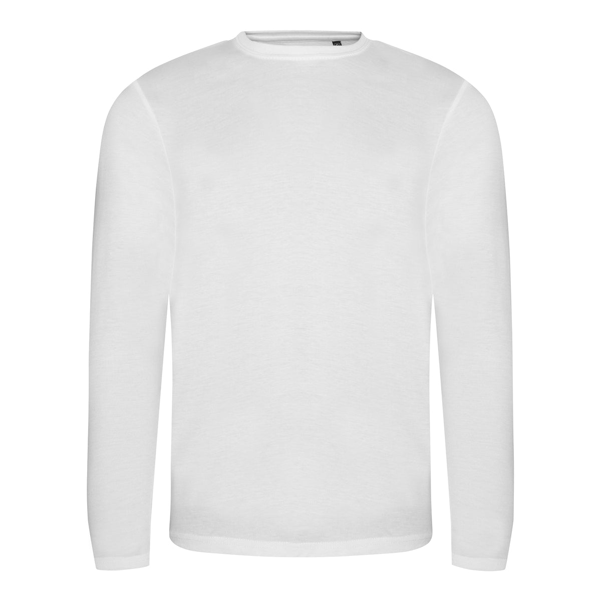Solid White - Front - AWDis Mens Long Sleeve Tri-Blend T-Shirt