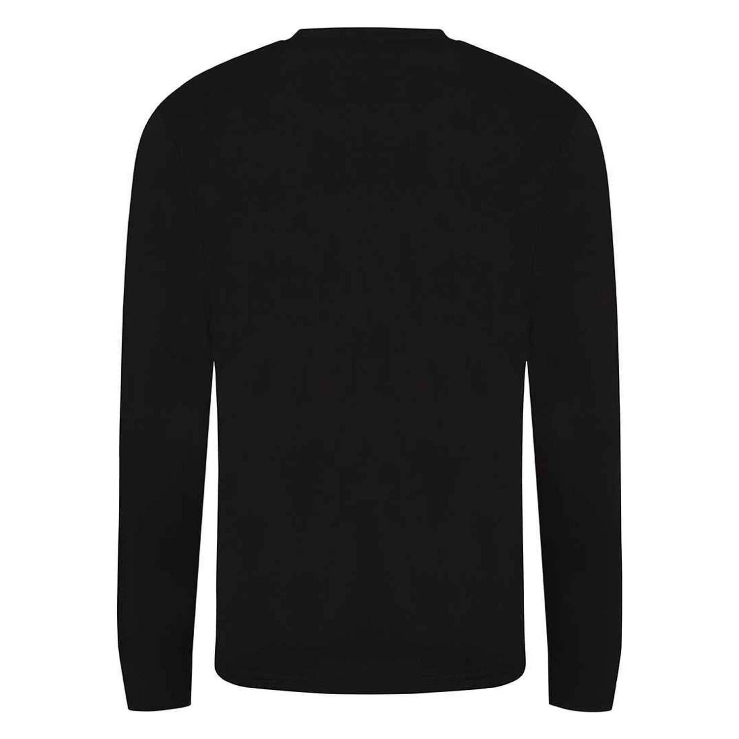 Solid Black - Back - AWDis Mens Long Sleeve Tri-Blend T-Shirt