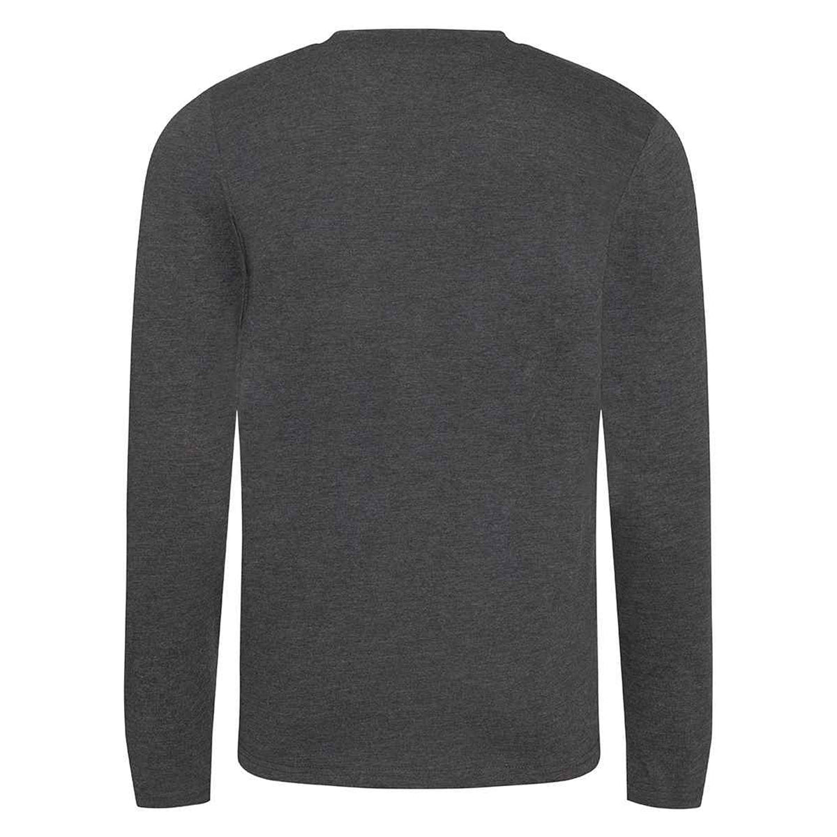 Heather Charcoal - Back - AWDis Mens Long Sleeve Tri-Blend T-Shirt