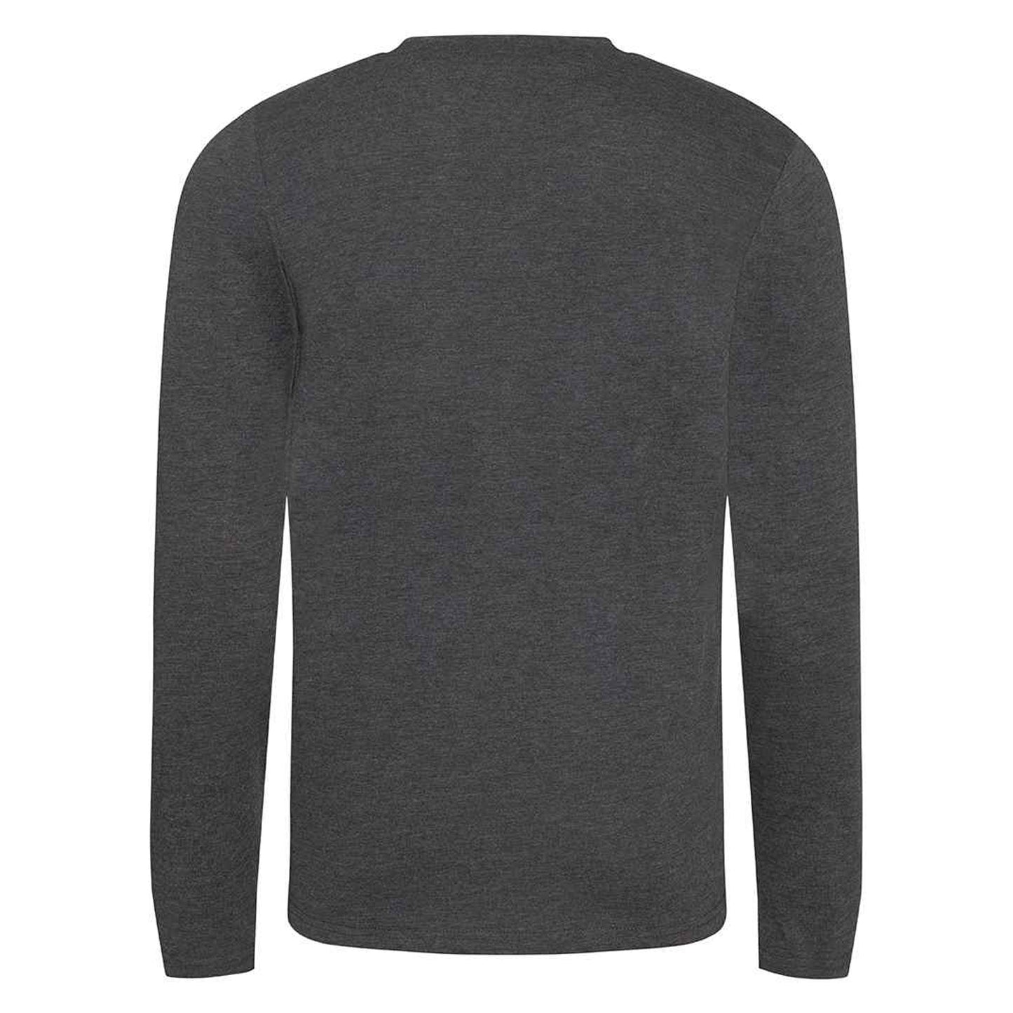 Heather Charcoal - Back - AWDis Mens Long Sleeve Tri-Blend T-Shirt