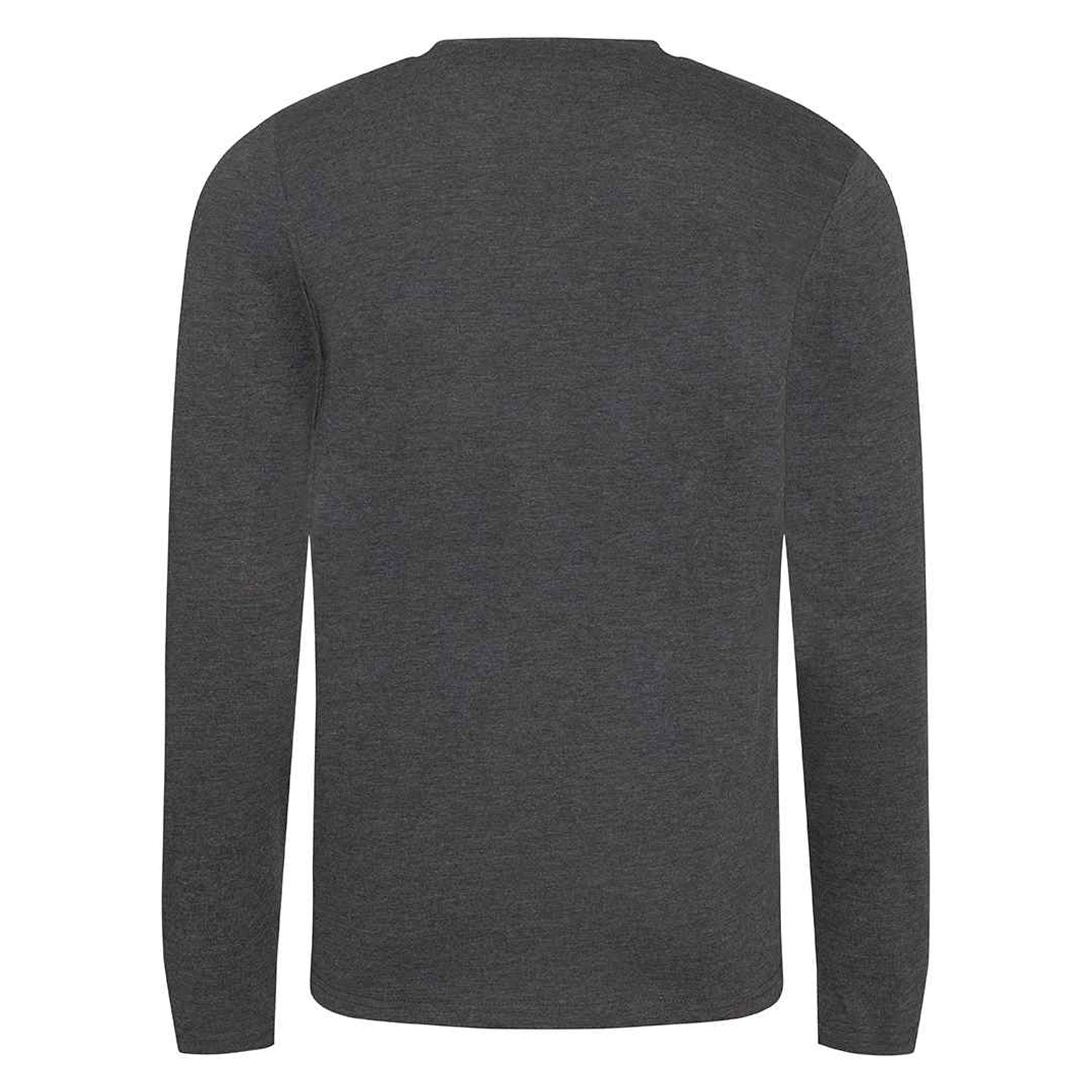 Heather Charcoal - Back - AWDis Mens Long Sleeve Tri-Blend T-Shirt
