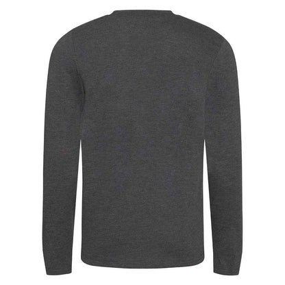 Heather Charcoal - Back - AWDis Mens Long Sleeve Tri-Blend T-Shirt