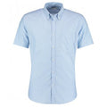 Light Blue - Front - Kustom Kit Mens Slim Fit Short Sleeve Oxford Shirt