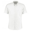 White - Front - Kustom Kit Mens Slim Fit Short Sleeve Oxford Shirt