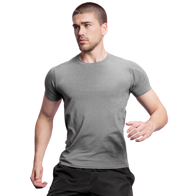 Grey Melange - Side - Gamegear Mens Compact Stretch Performance T-Shirt