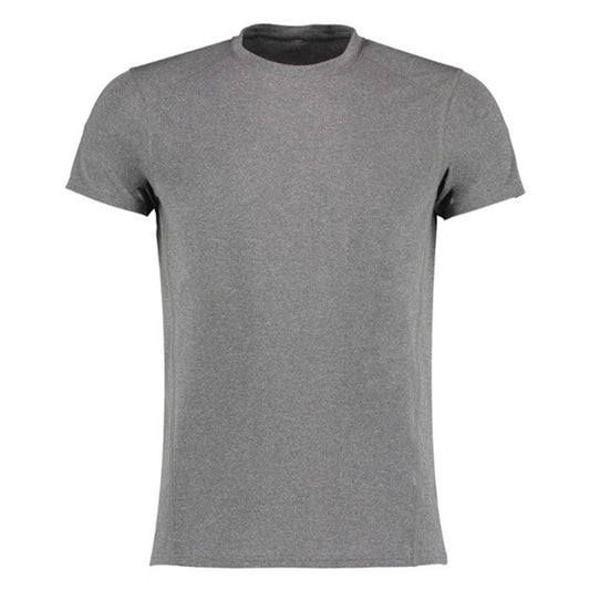 Grey Melange - Front - Gamegear Mens Compact Stretch Performance T-Shirt