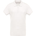 Cream - Front - Kariban Mens Organic Pique Polo Shirt
