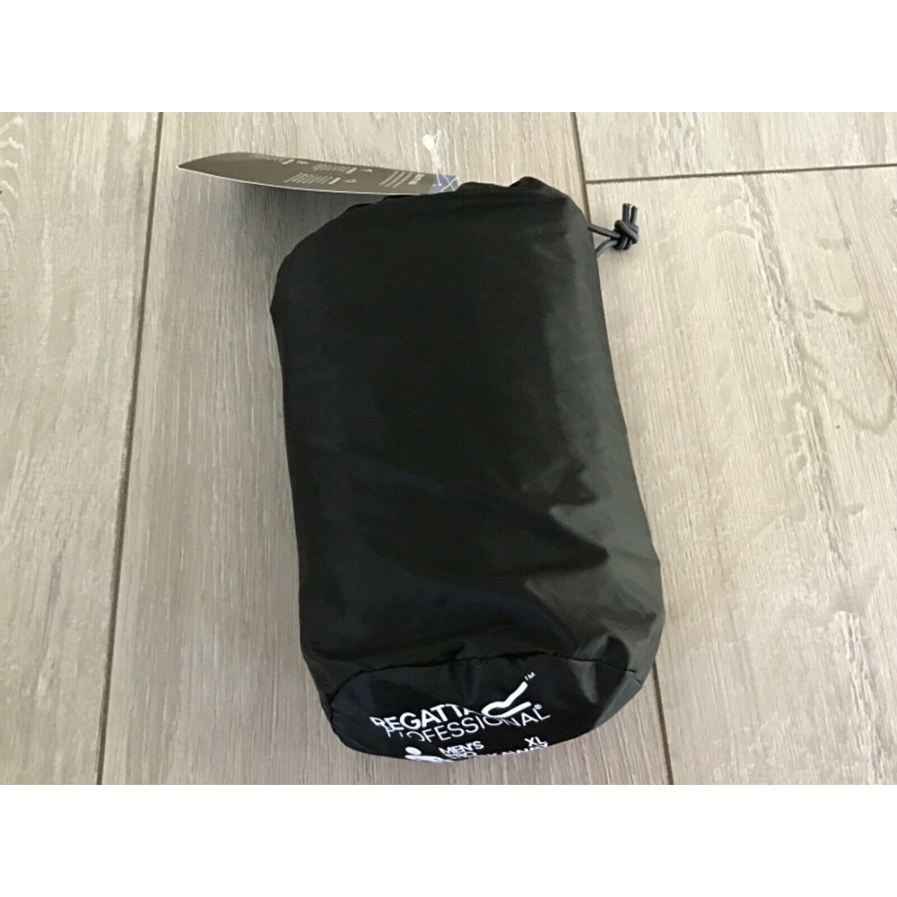 Black - Side - Regatta Pro Mens Packaway Waterproof Breathable Jacket