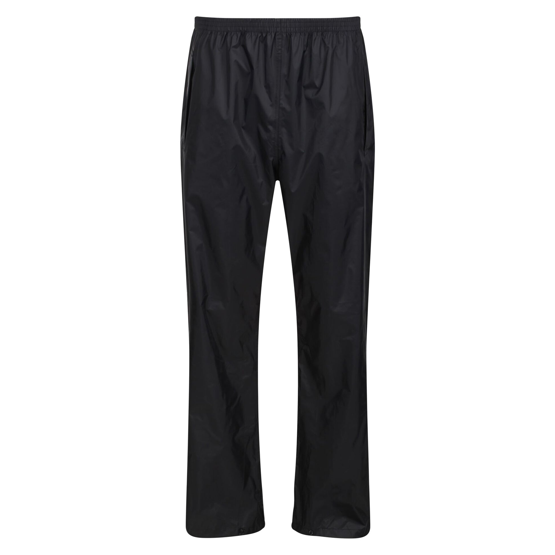 Black - Front - Regatta Pro Mens Packaway Waterproof Breathable Overtrousers