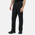 Black - Back - Regatta Pro Mens Packaway Waterproof Breathable Overtrousers