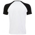White-Black - Side - SOLS Mens Funky Contrast Short Sleeve T-Shirt
