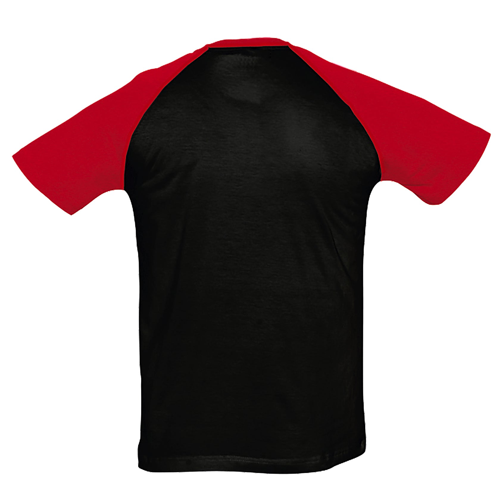 Black-Red - Back - SOLS Mens Funky Contrast Short Sleeve T-Shirt