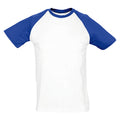 White-Royal Blue - Front - SOLS Mens Funky Contrast Short Sleeve T-Shirt