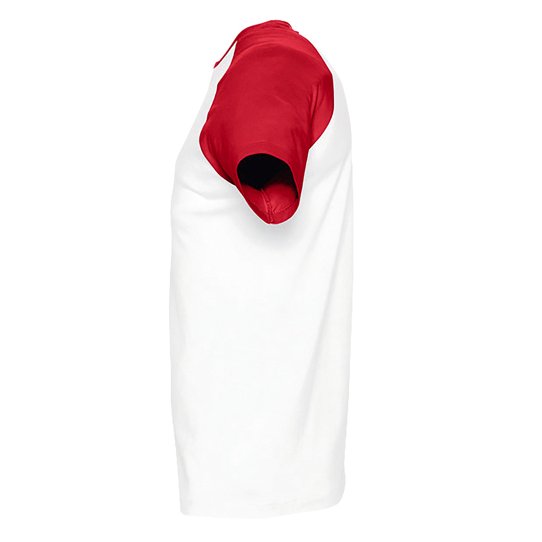 White-Red - Side - SOLS Mens Funky Contrast Short Sleeve T-Shirt