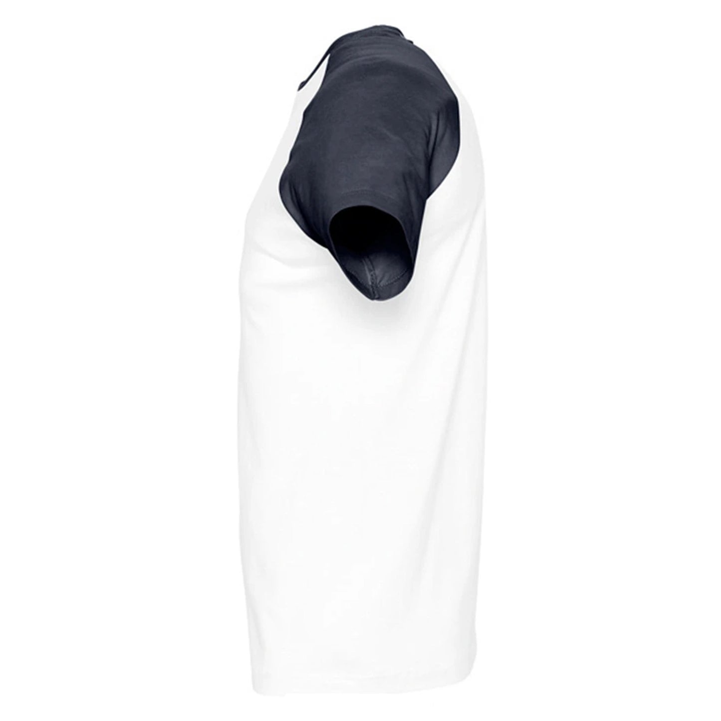 White-Navy - Side - SOLS Mens Funky Contrast Short Sleeve T-Shirt
