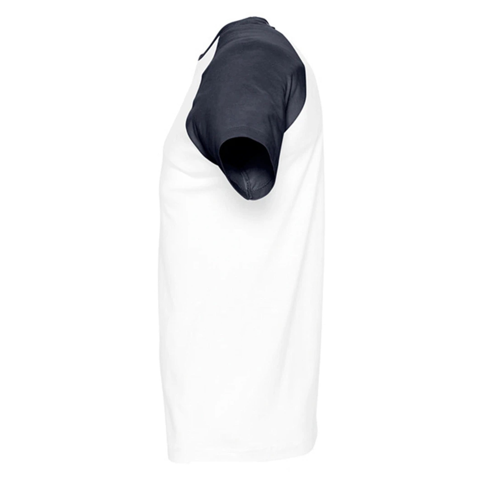 White-Navy - Side - SOLS Mens Funky Contrast Short Sleeve T-Shirt
