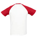 White-Red - Side - SOLS Mens Funky Contrast Short Sleeve T-Shirt