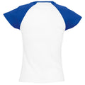 White-Royal Blue - Back - SOLS Womens-Ladies Milky Contrast Short-Sleeve T-Shirt