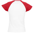 White-Red - Back - SOLS Womens-Ladies Milky Contrast Short-Sleeve T-Shirt