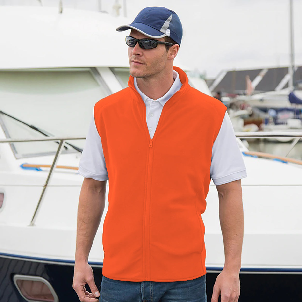 Orange - Back - Result Core Mens Micro Fleece Gilet