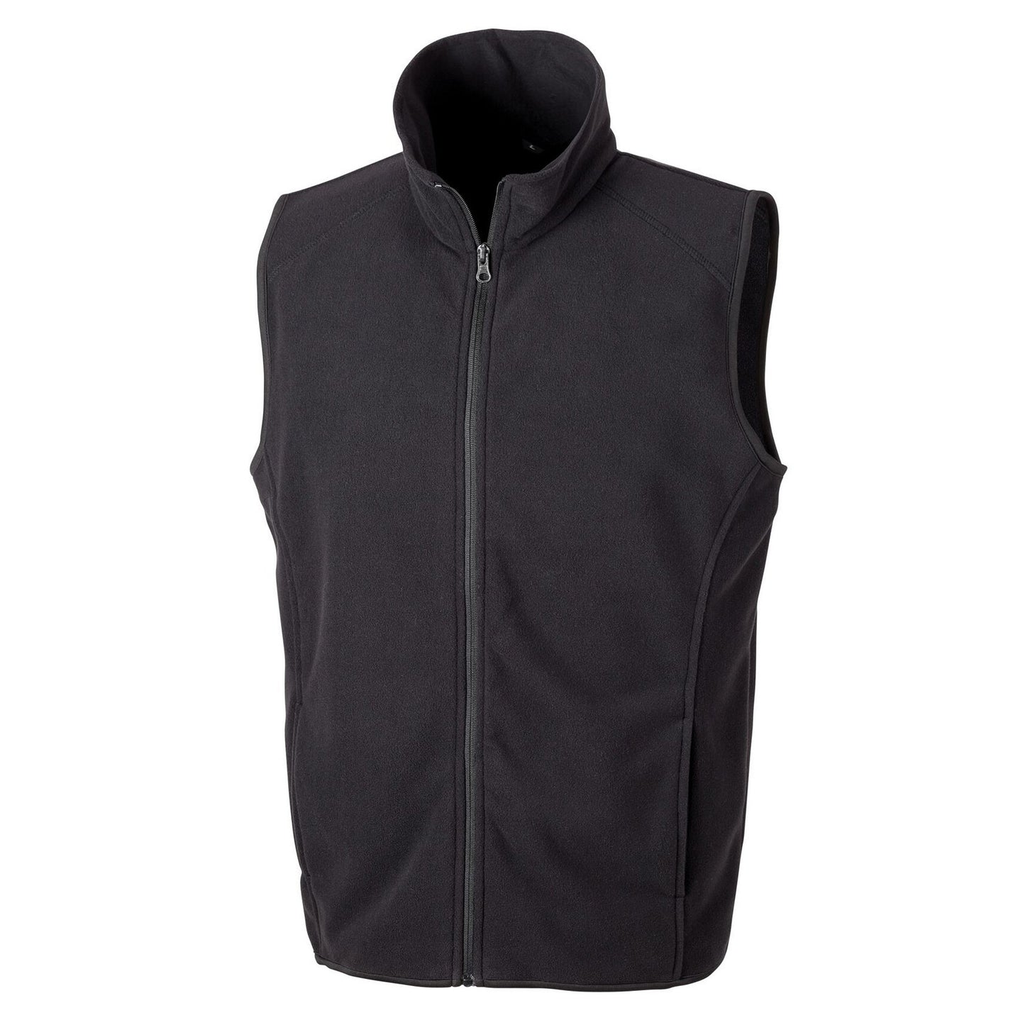 Black - Front - Result Core Mens Micro Fleece Gilet