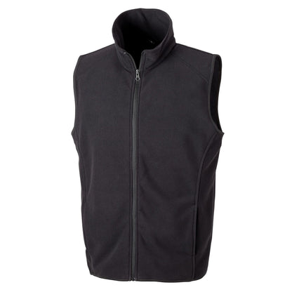 Black - Front - Result Core Mens Micro Fleece Gilet
