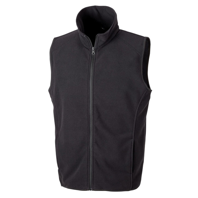 Black - Front - Result Core Mens Micro Fleece Gilet