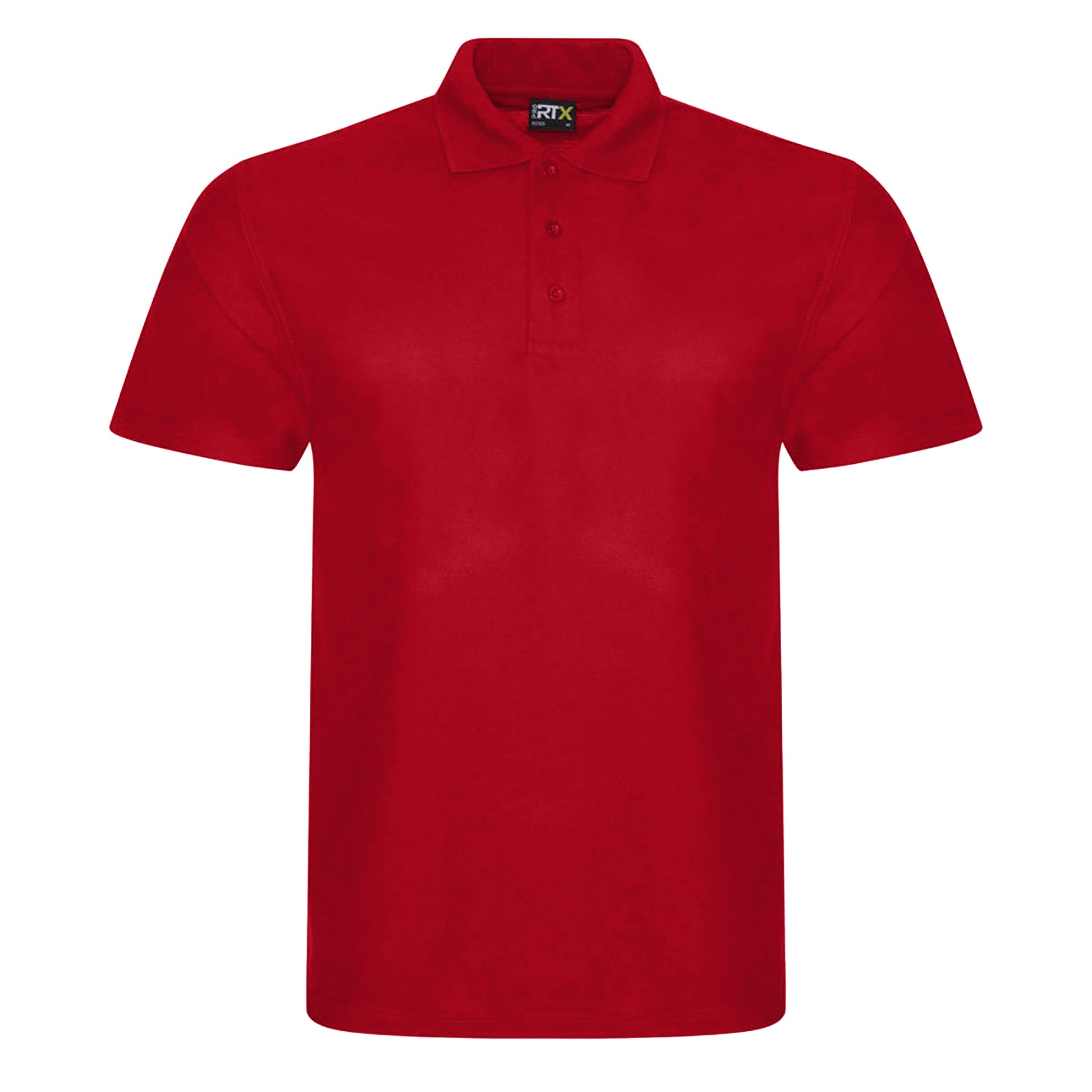 Red - Front - PRO RTX Mens Pro Pique Polo Shirt