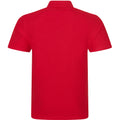 Red - Back - PRO RTX Mens Pro Pique Polo Shirt