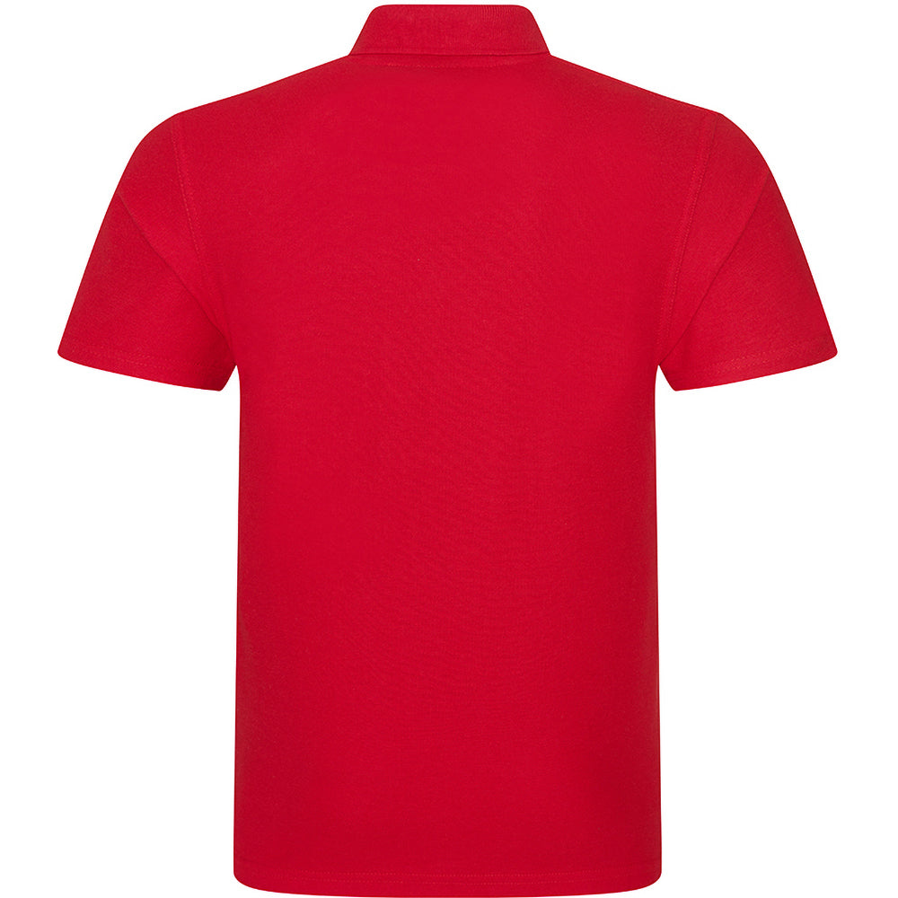 Red - Back - PRO RTX Mens Pro Pique Polo Shirt