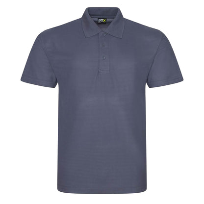 Solid Grey - Front - PRO RTX Mens Pro Pique Polo Shirt