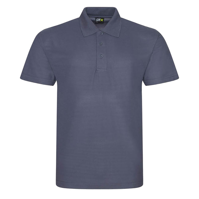 Solid Grey - Front - PRO RTX Mens Pro Pique Polo Shirt