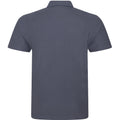 Solid Grey - Back - PRO RTX Mens Pro Pique Polo Shirt